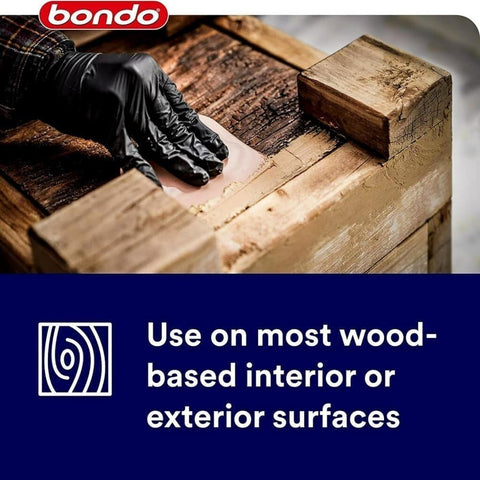 Bondo 20082 Wood Filler, Paste, Pungent Styrene, Yellow, 1 qt Can, Sold as 3 Pack