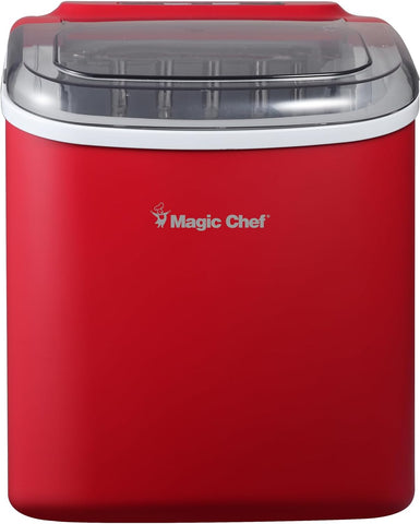27 lb. Portable Countertop Ice Maker in Red