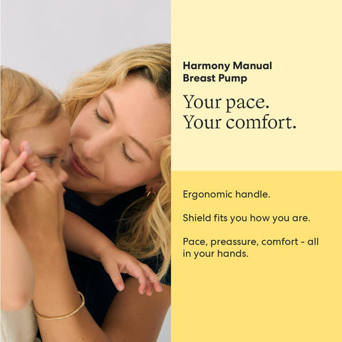 Medela Harmony Manual Breast Pump, On-the-Go, More Milk Output