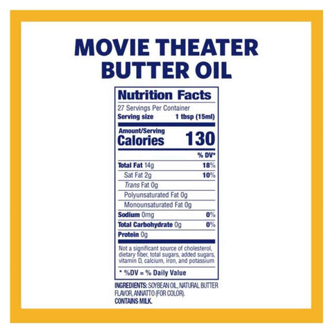 Kernel Season's Movie Theater Popcorn Oil, Butter, 13.75 Ounce (Pack of 6) | Theater Popcorn Oil, Butter