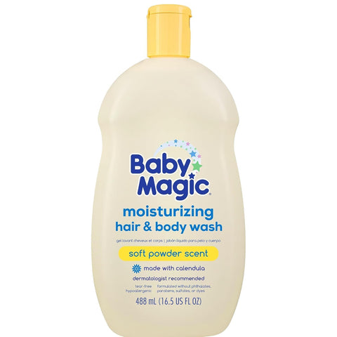 Baby Magic Moisturizing Hair & Body Wash, Soft Powder Scent, 16.5 Fl Oz