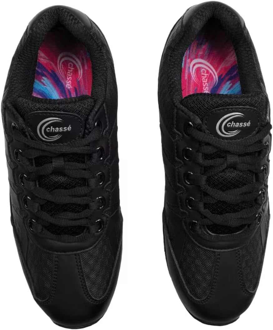 chassé Apex Cheerleading Shoes - White and Black Cheer Shoes for Girls