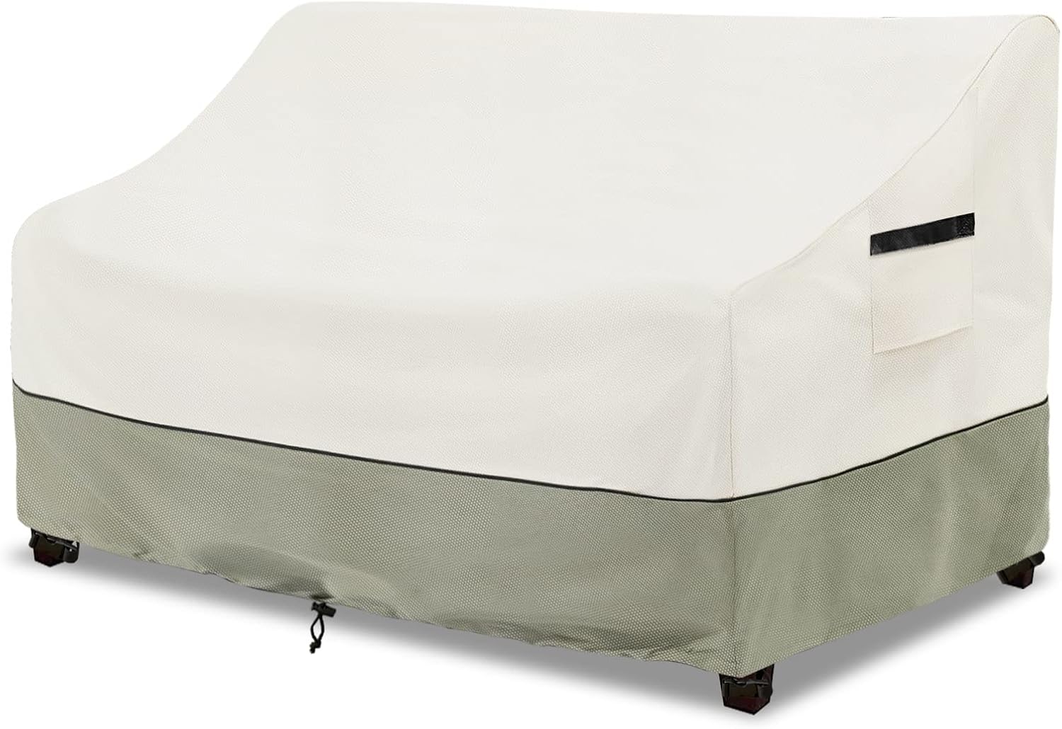 Patio 3-Seater Sofa Cover,Outdoor Couch Cover Fits up to 85W x 38D x 35H Inches,100% Waterproof Heavy Duty Patio Furniture Covers,Beige & Gray-Green