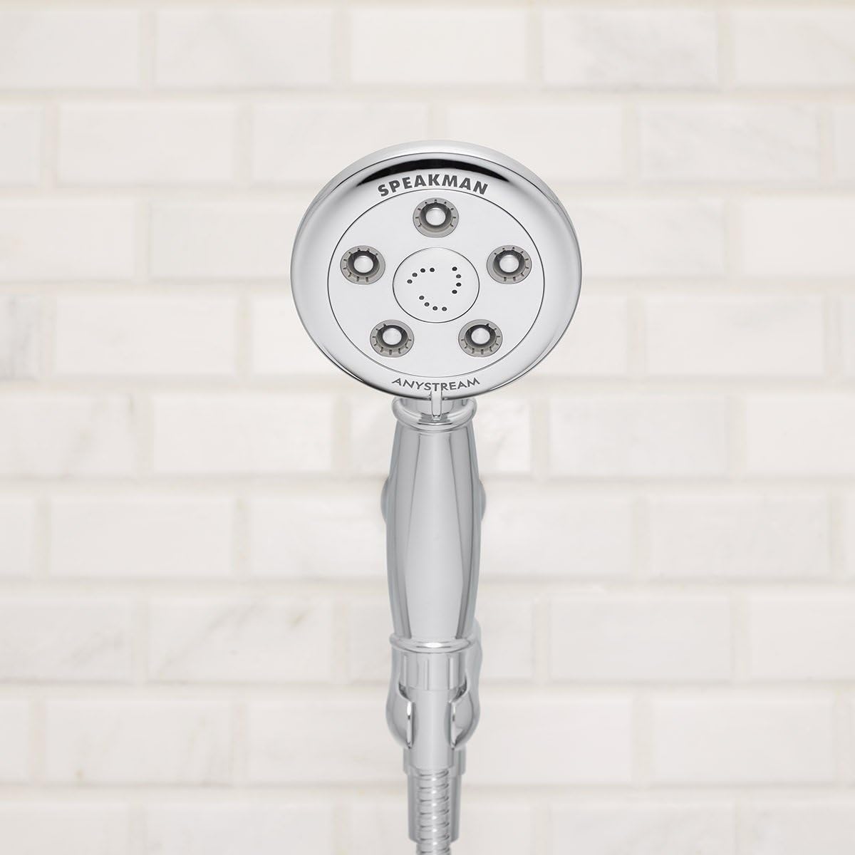 Speakman VS-3011 Chelsea Anystream Multi-Function Handheld Shower Head, 2.5 GPM, Polished Chrome