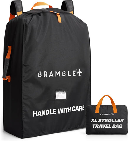 Bramble XL Double Stroller Travel Bag for Airplane 40 x 26 x 16 Inch Black