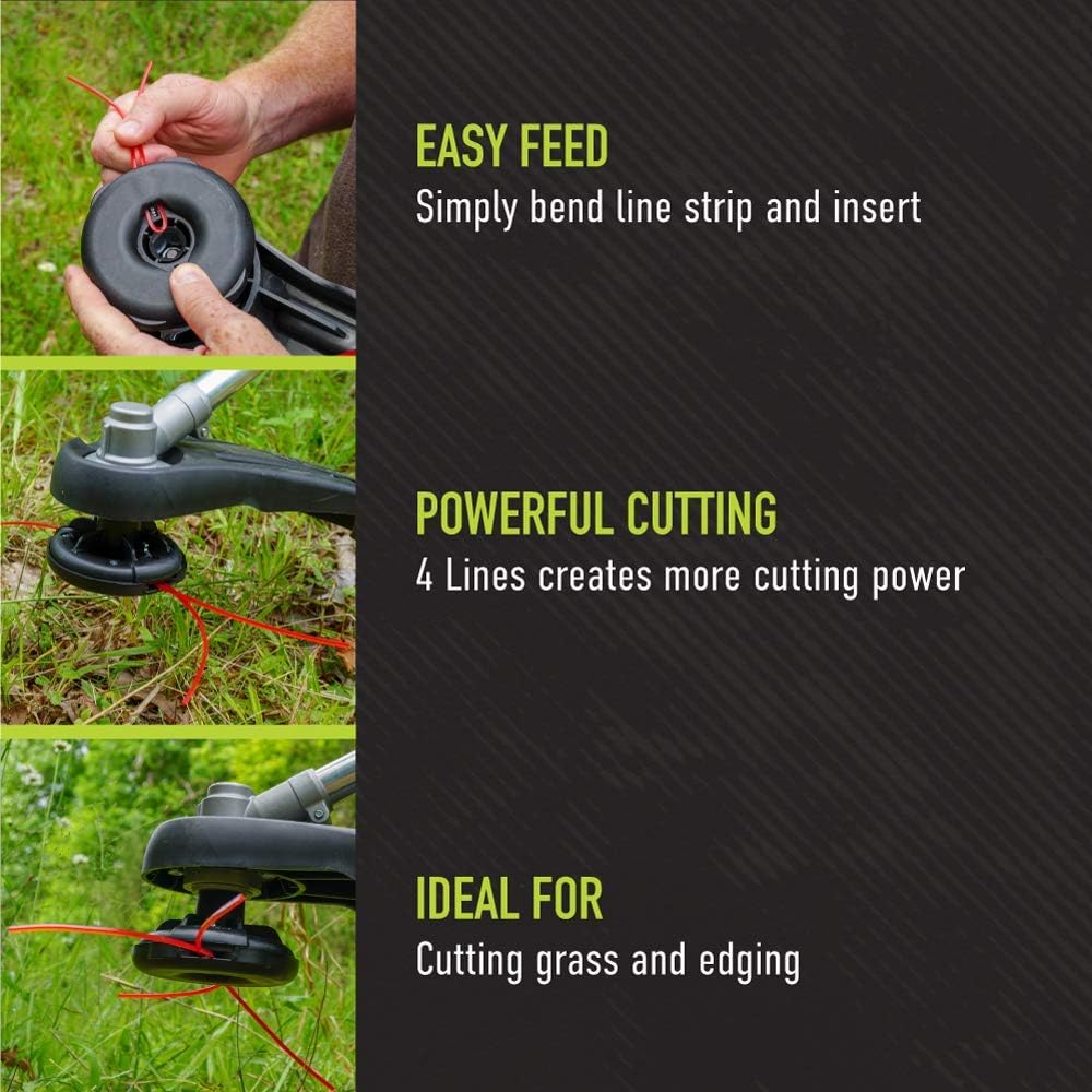 Weed Warrior EZ Lock Universal Fit String Trimmer Replacement Head, black