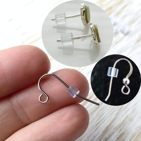 Earring Backs Replacements, Silicone Earring Backs, Soft, Clear, 1000PCS