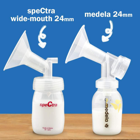 Maymom Flange Inserts 17 mm for Medela, Spectra 24 mm Shields/Flanges, Momcozy/Willow Wearable Cup. Compatible with Medela Freestyle, Harmony to Reduce 24mm Nipple Tunnel Down to 17 mm; 2pc/Each