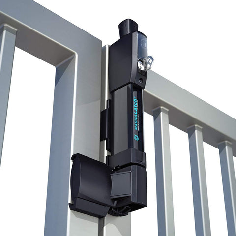 National Hardware MagnaLatch Pool Gate Latch, Vertical Pull, Black, N346-212
