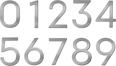 adoorn 4 Inch Mailbox Numbers - Number 2, Silver Color, Each Sold Individually, Premium Metal Self Stick Address Numbers, Weatherproof Mailbox Numbers for Outside
