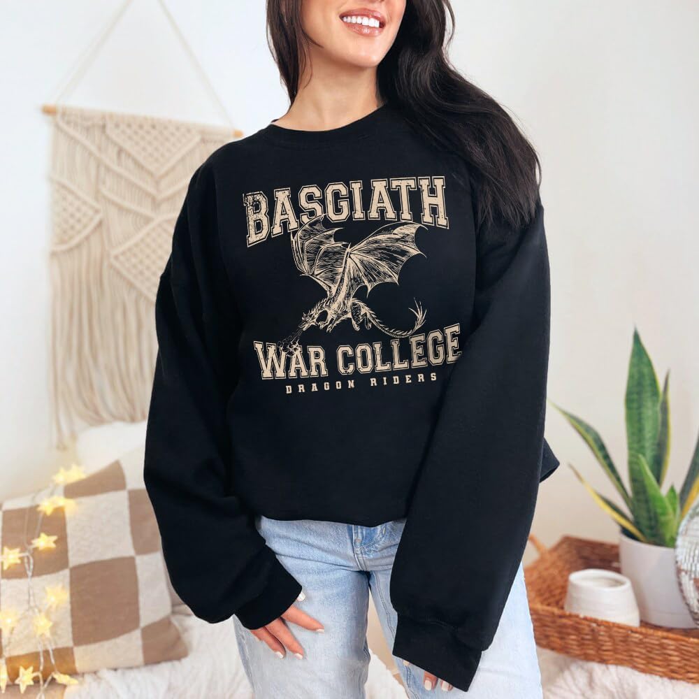 Basgiath War College Sweatshirt - Fourth Wing Book Dragon Rider Violet Sorrengail Sweater