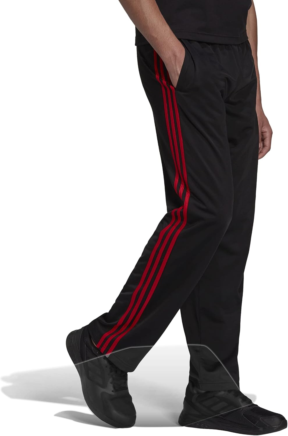 Adidas Mens Essentials Fleece Open Hem 3-Stripes Pants
