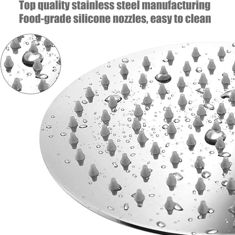 NearMoon Rain Shower Head, Ultra-Thin Design-Pressure Boosting, Awesome Some Experience, High Flow Stainless Steel Rainfall Head (8 Inch,Chrome Finish)