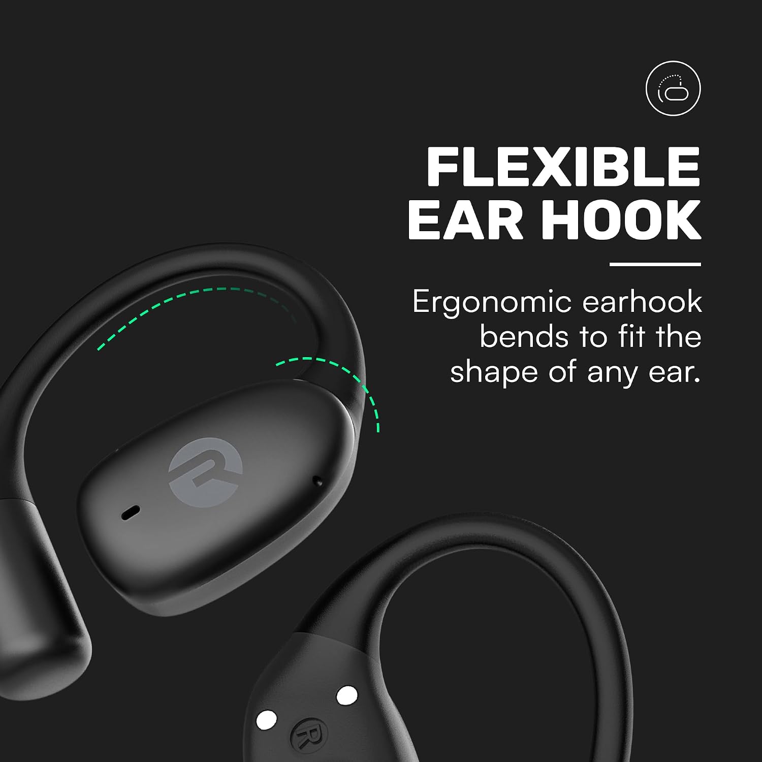 Raycon Essential Open Ear Earbuds – Open Ear Headphones, Earbuds Wireless Bluetooth, Sweat & Water-Resistant Earphones, Running Headphones with Ultra-Lightweight Design, 36 Hours Battery Life (Blue)