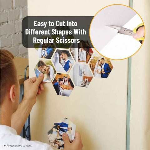 Mr. Pen- Adhesive Magnetic Sheets, 8" x 10", 4 Pack, Cuttable Magnets Flexible Magnet Sheets with Adhesive for Crafts Photos, Classroom Decorations, Easy Peel and Stickers for Planning