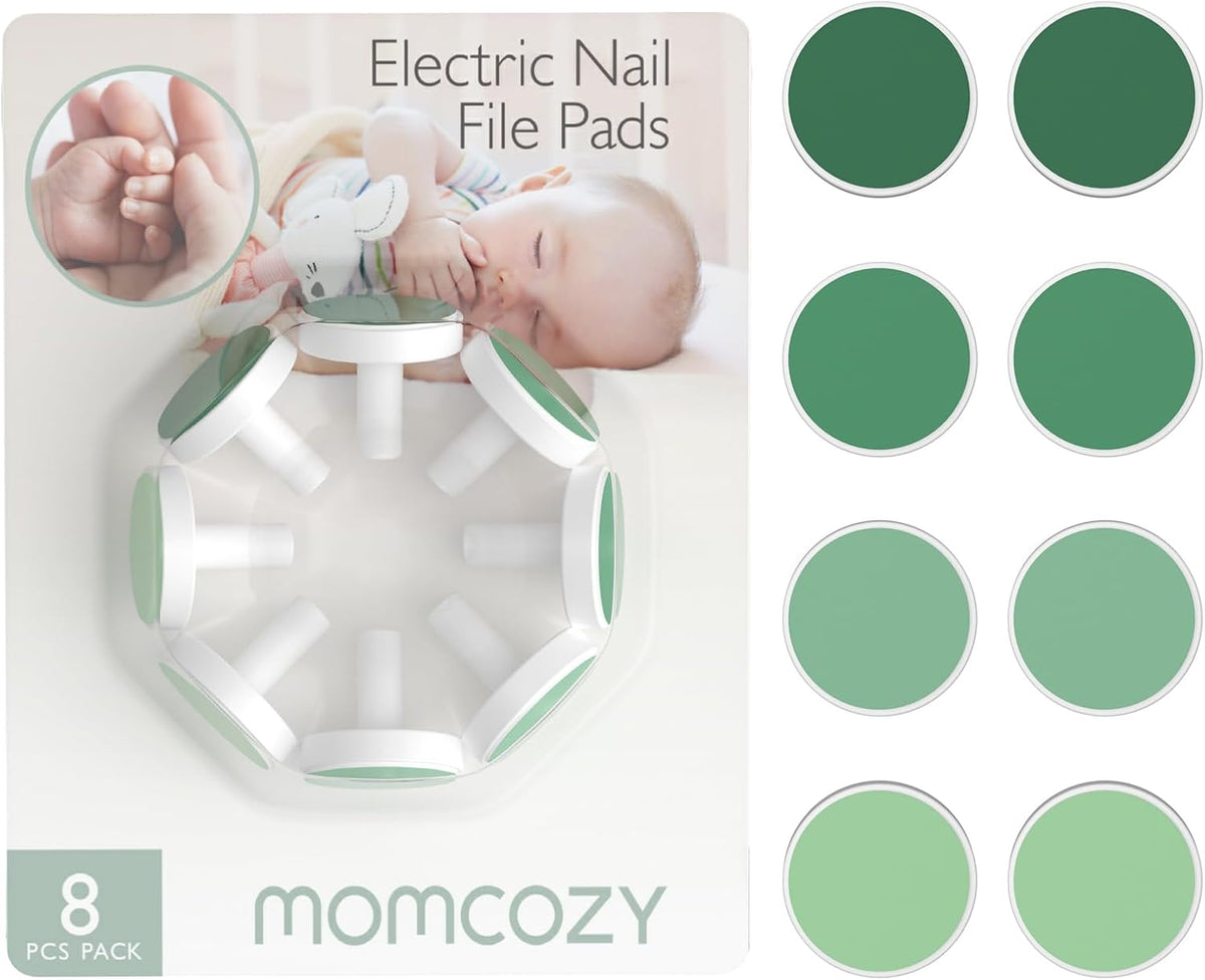 Momcozy Baby Nail Trimmer Replacement Pads, 8 Counts Replacement Pads Green
