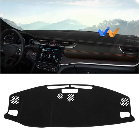 Autorder Dashboard Cover Mat for Jeep Grand Cherokee 4XE 2022-2025 2026 Accessories Dash Cover Upgrade Velvet Dash Mat Sunshade Glare UV Rays Protector