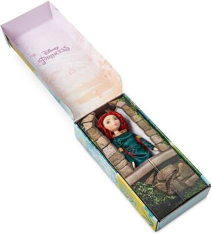 Disney Store Official Princess Classic Doll (Merida), 11 Inches, Includes Brush with Molded Details, Fully Posable Toy in Classic Outfit - Disney Princess Toys