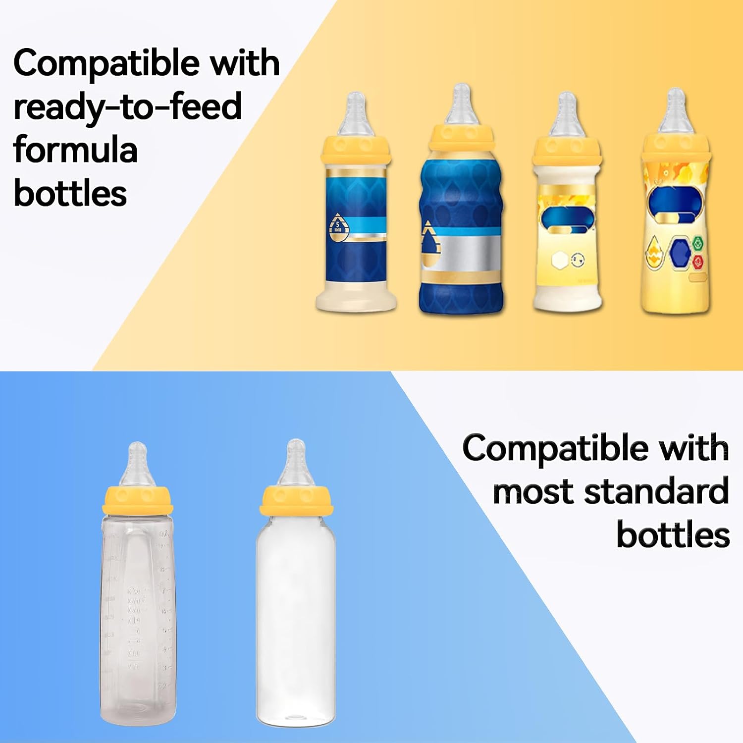 VANEST 2 Packs Bottle Nipples Compatible with Similac/Enfamil (Slow Flow)