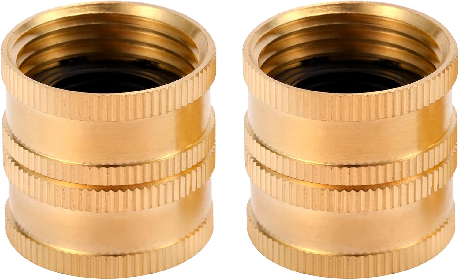2 Pack 3/4" Garden Hose Connector with Dual Swivel for Male Hose to Male Hose, Double Female