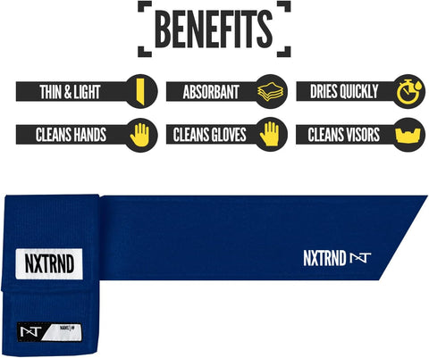 Nxtrnd Streamer Football Towel, Thin Sports Towel, Dries Hands & Football Accessories (Navy Blue)