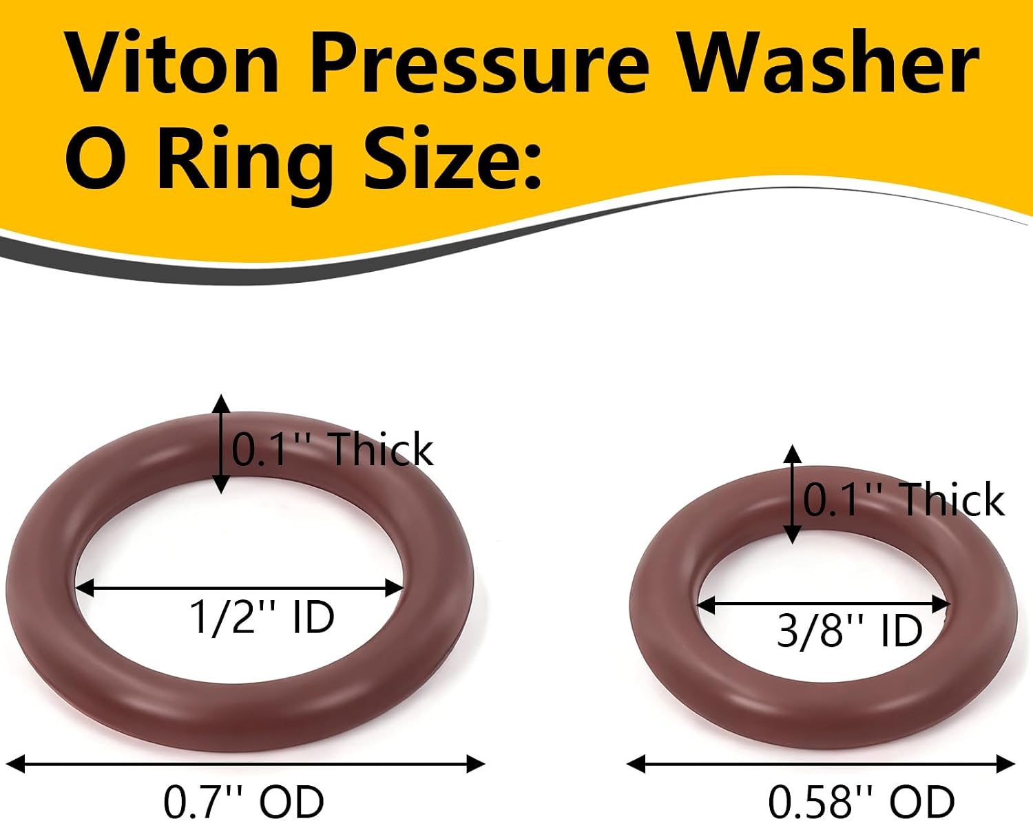 30 Pcs Viton Pressure Washer O-Rings for 1/4" & 3/8" Quick Connect