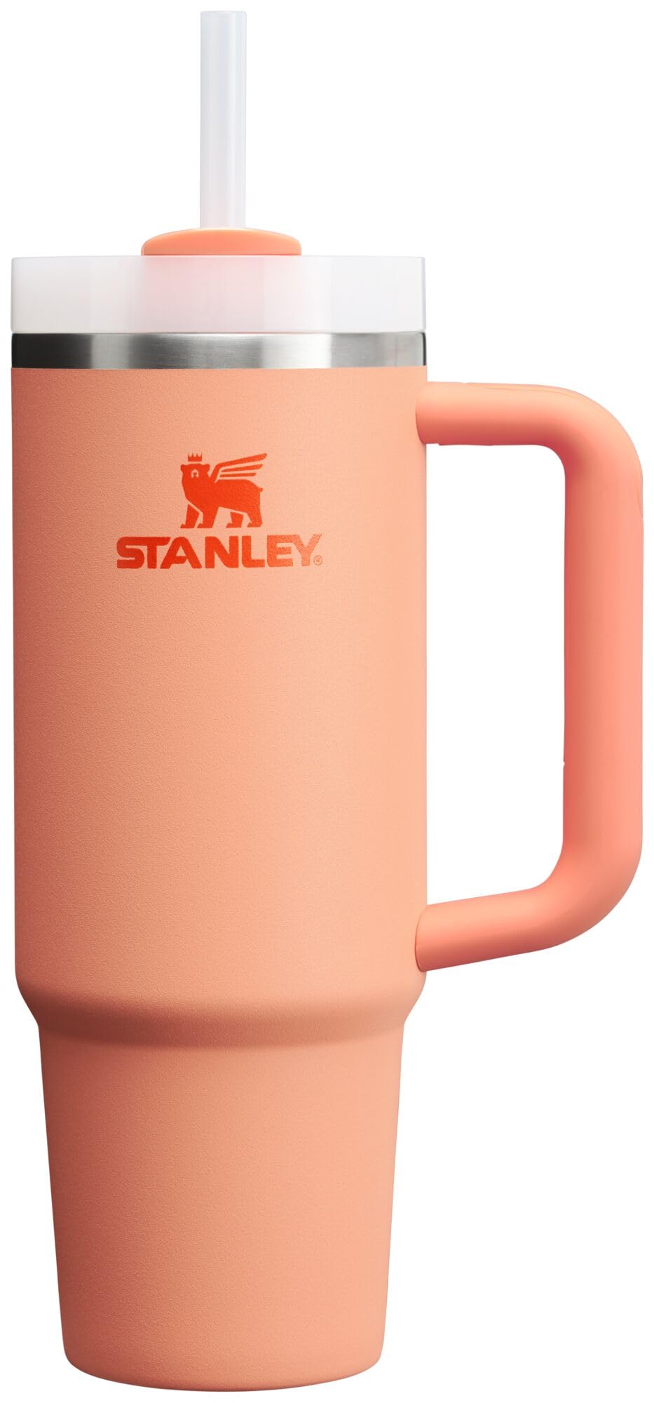 Stanley Quencher H2.0 Tumbler with Handle & Straw 30 oz | Twist On 3-Way Lid | Cupholder Compatible for Travel | Insulated Stainless Steel Cup | BPA-Free | Nectarine