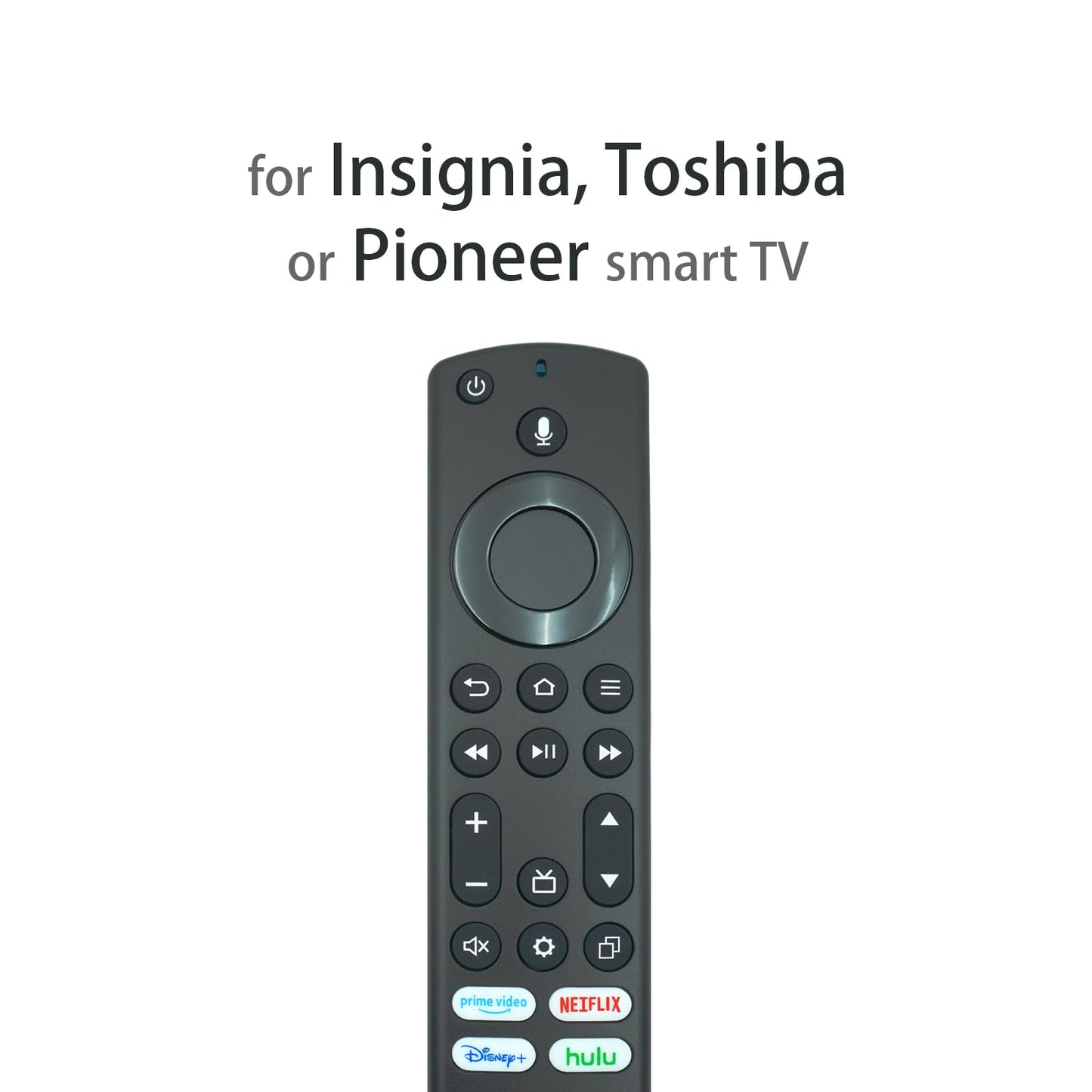 IDGPUW Replacement Voice Remote for Insignia, Toshiba or Pioneer Smart TVs, Requires Compatible Fire Smart TV