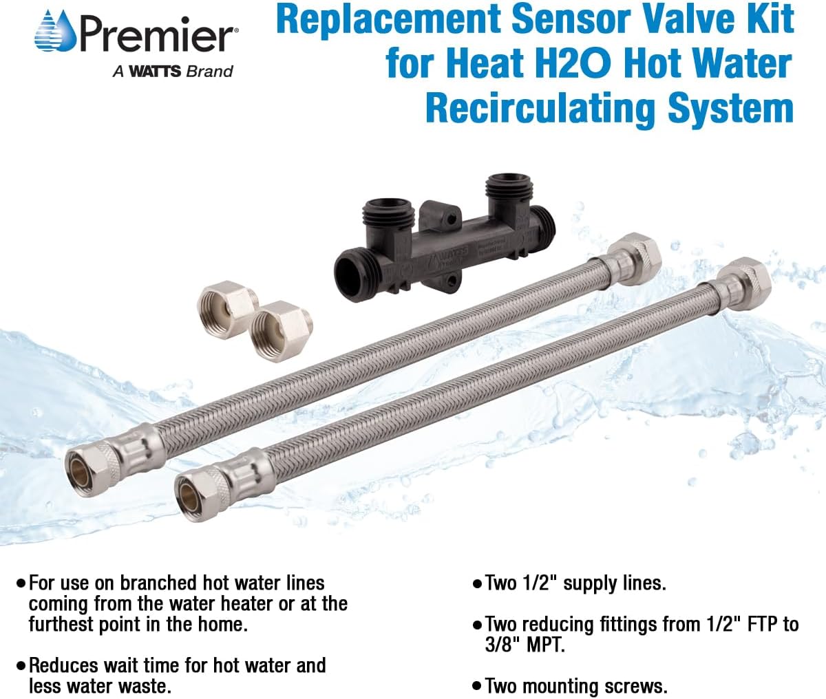 Watts Premier Replacement Sensor Valve Kit for 500800 500805 HWRS-WH