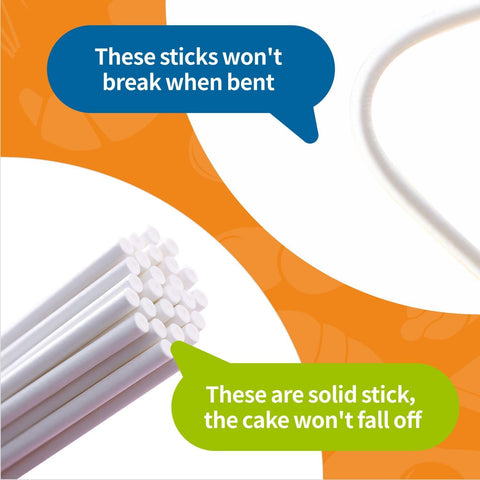 150 Count 4 INCH White Paper Lollipop Sticks,Cake Pop Sticks,Sucker Sticks for Cookies,Rainbow Candy,Chocolate,Cake Topper(Dia 3.5mm)