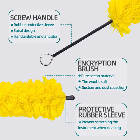 8 Pieces Yellow Flute Cleaning Kit, Flute Swab