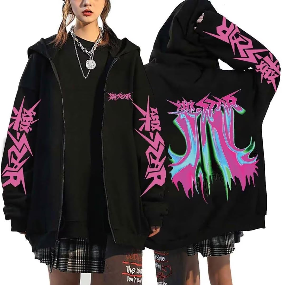 SKZ Album STAR Hoodie Jacket Felix Hyunjin Bangchan Lee Know Zippered Sweatershirts Jacket
