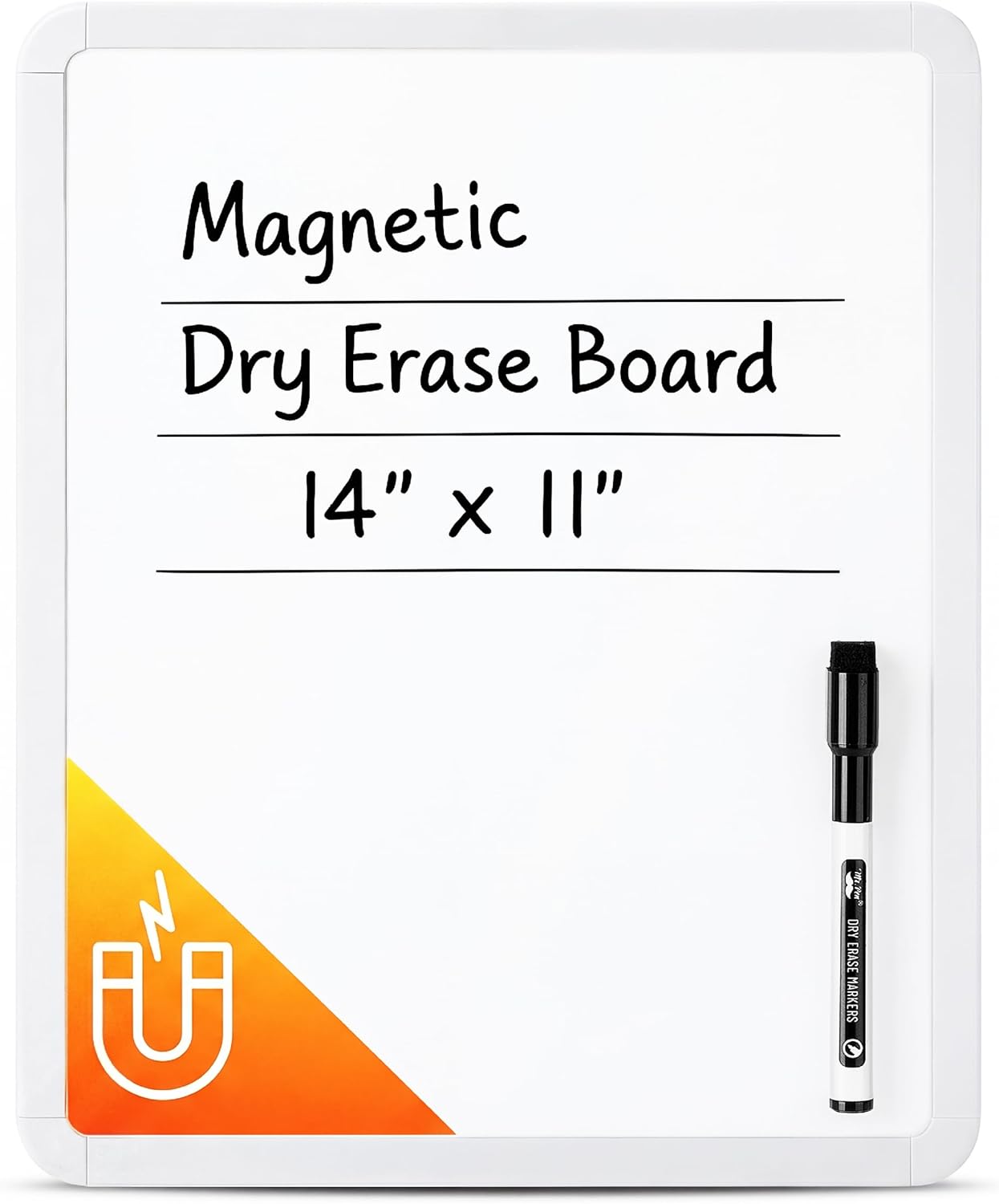 Mr. Pen- Dry Erase Board, 14” x 11”, White Frame
