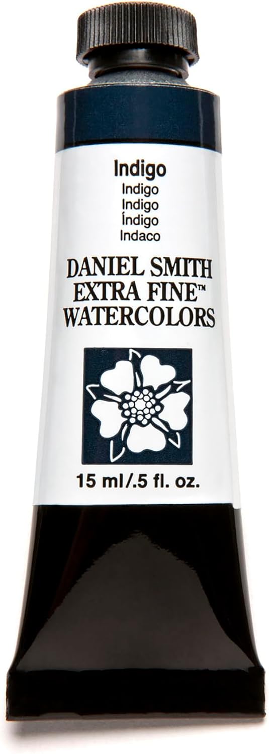 Daniel Smith Extra Fine Watercolor 15ml Paint Tube, Indigo (284600046), 0.5 Fl Oz (Pack of 1)