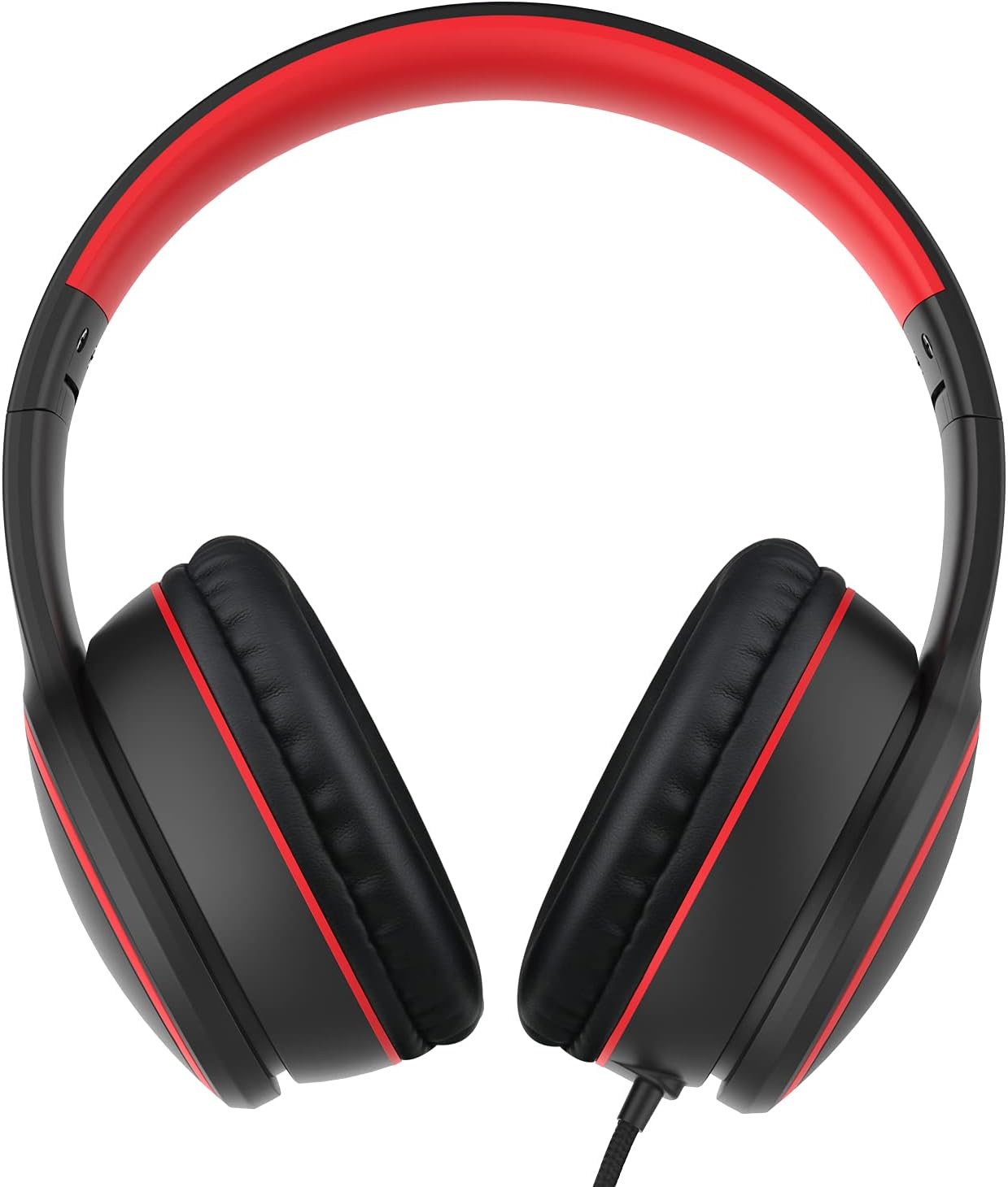 R10 Kids Headphones Over-Ear with Microphone, Lightweight Folding Stereo Bass Headset with 1.5M No-Tangle Cord, Portable Wired Headphones for Smartphone Tablet Computer MP3 / 4 (Black)