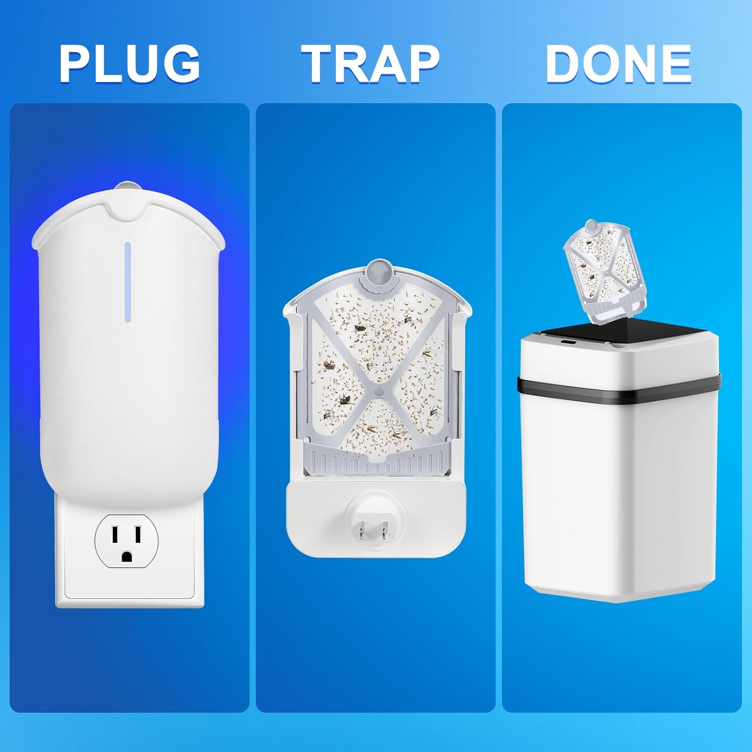 2 Flying Insect Traps & 2 Cartridges - Compatible with Refills