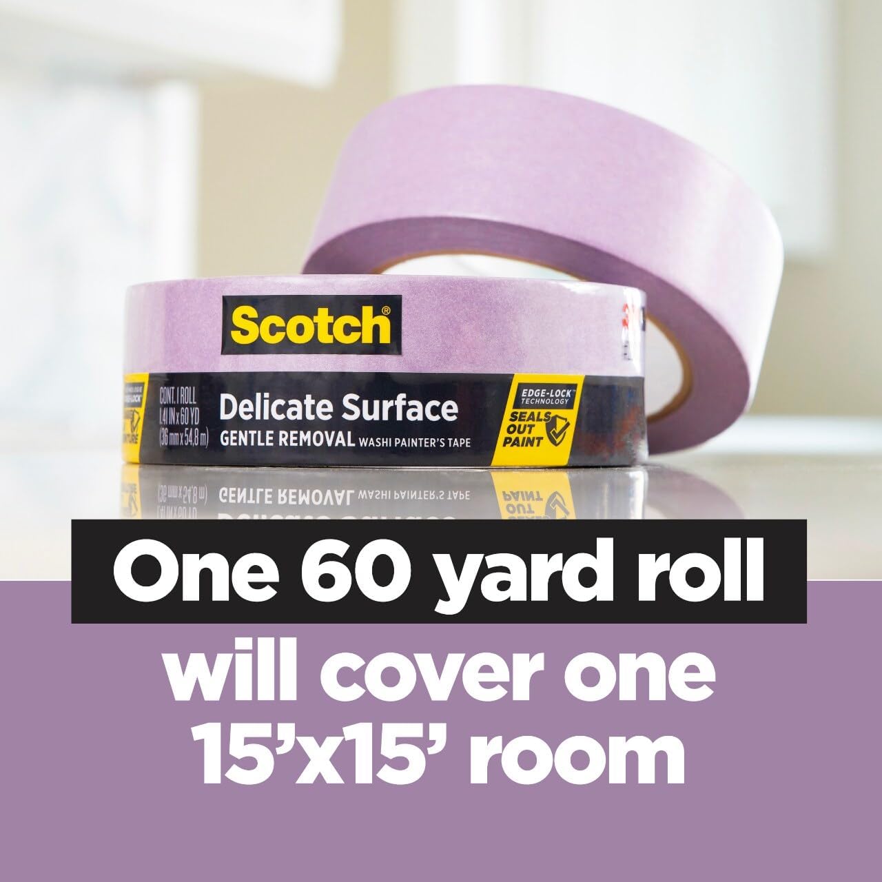 Scotch Delicate Surface Painter's Tape 1 Inch Wide, 1 Roll