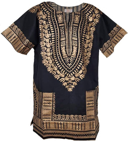 Dupsie's African Print Unisex Dashiki Shirt African Attire for Men Women Black History month, Festivals, Church, Cruises