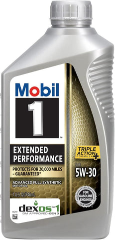 Mobil 1 Extended Performance Full Synthetic Motor Oil 5W-30, 1 QT (6 Pack)