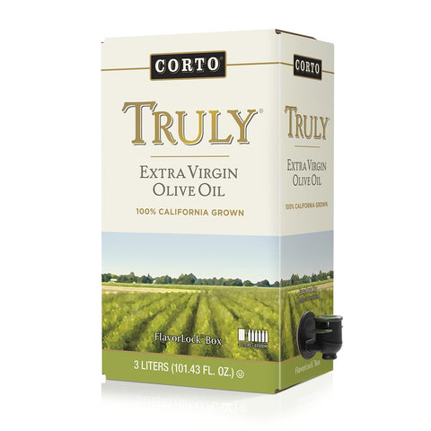 Corto TRULY Extra Virgin Olive Oil 3 Liter, Cold-Extracted, 100% California