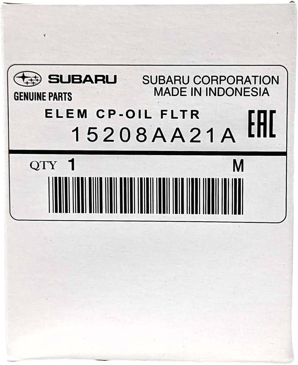 Subaru Engine Oil Filter & Crush Washer Kit (1, 2, 3, 6, 12 pks available) Outback Legacy Impreza Forester XV Crosstrek Ascent 15208AA21A 803916010 (1 Pack)