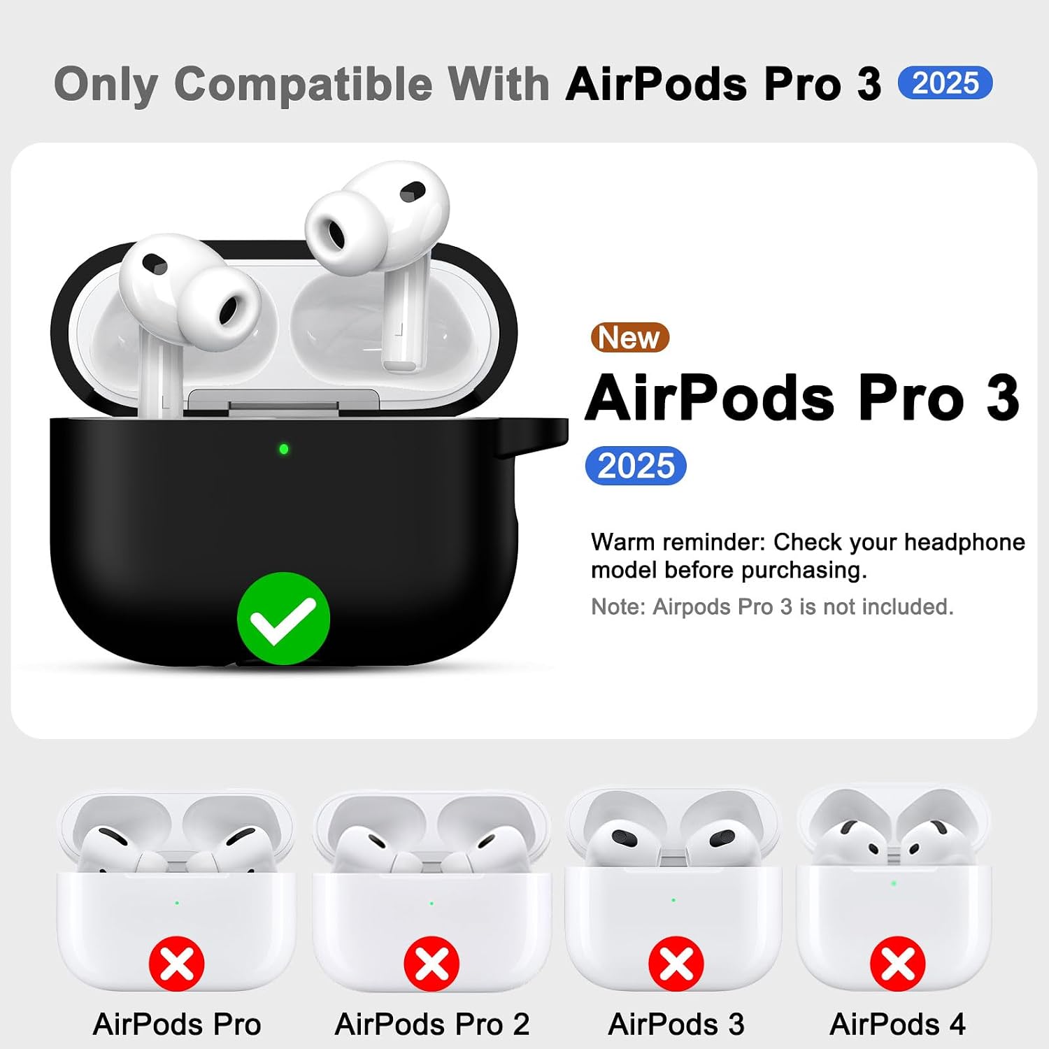 for AirPods Pro 3 Case with Cleaner Kit