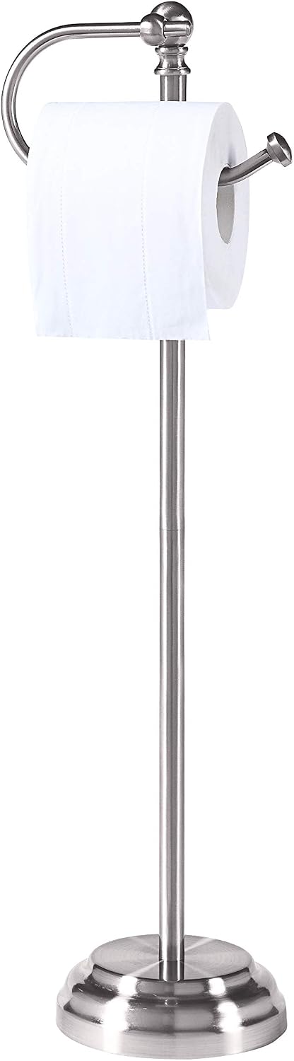 SunnyPoint Classic Bathroom Free Standing Toilet Tissue Paper Roll Holder Stand