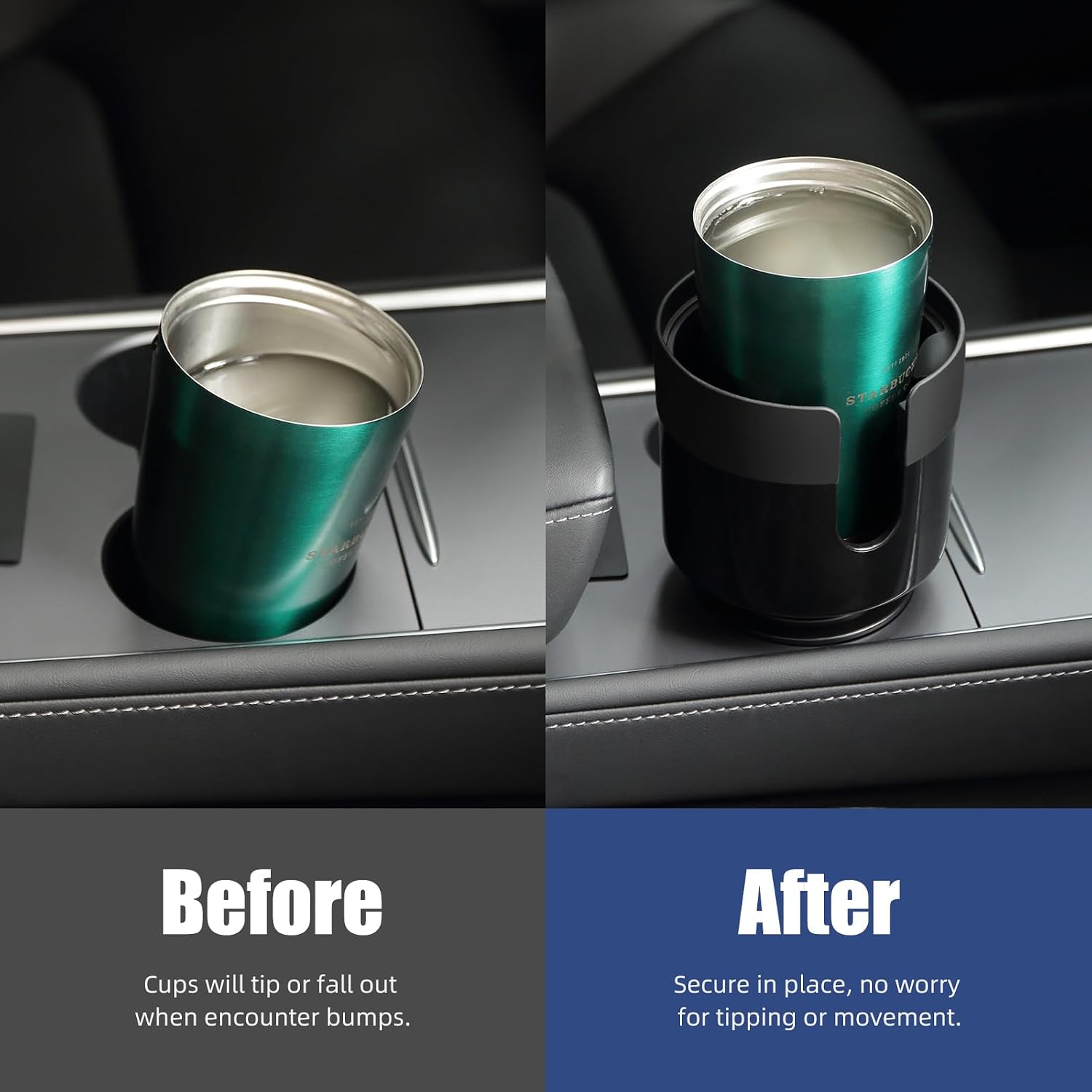 TYKOR Car Cup Holder Expander, Extender for Car with Adjustable Base