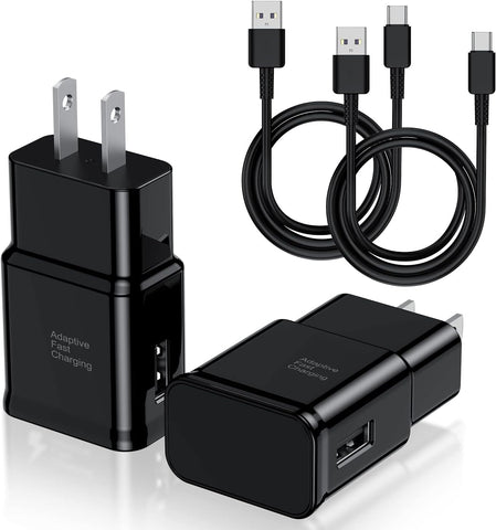 Type C Charger Fast Charging, 2 Pack USB C Android Phone Charger&6ft Cables