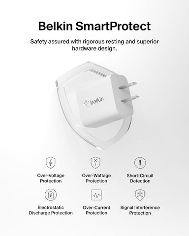 Belkin 20W Compact USB C Charger Block, 2 Pack, Fast Charging for Travel