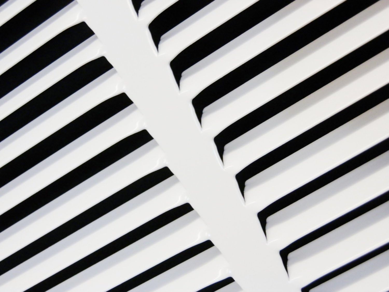 HVAC Premium 14'' x 10'' [Duct Opening] Flat Stamped Steel Return Air Grille - Sidewall and Ceiling - HVAC Vent Duct Cover - White [Outer Dimensions: 15.75''w X 11.75''h]