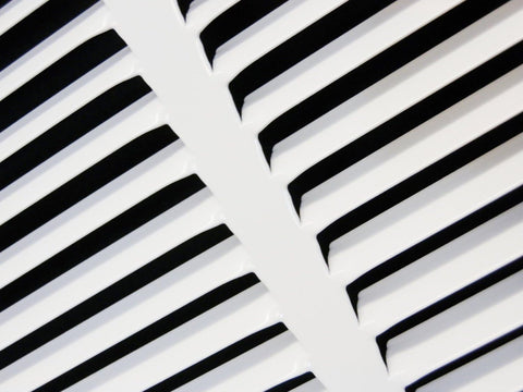HVAC Premium 14'' x 10'' [Duct Opening] Flat Stamped Steel Return Air Grille - Sidewall and Ceiling - HVAC Vent Duct Cover - White [Outer Dimensions: 15.75''w X 11.75''h]