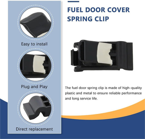 Fuel Door Spring Clip, Gas Tank Door Cover Spring Compatble with Toyota 2019-2022 Avalon Camry RAV4, 2004-2009 4Runner Replace 77360-35040