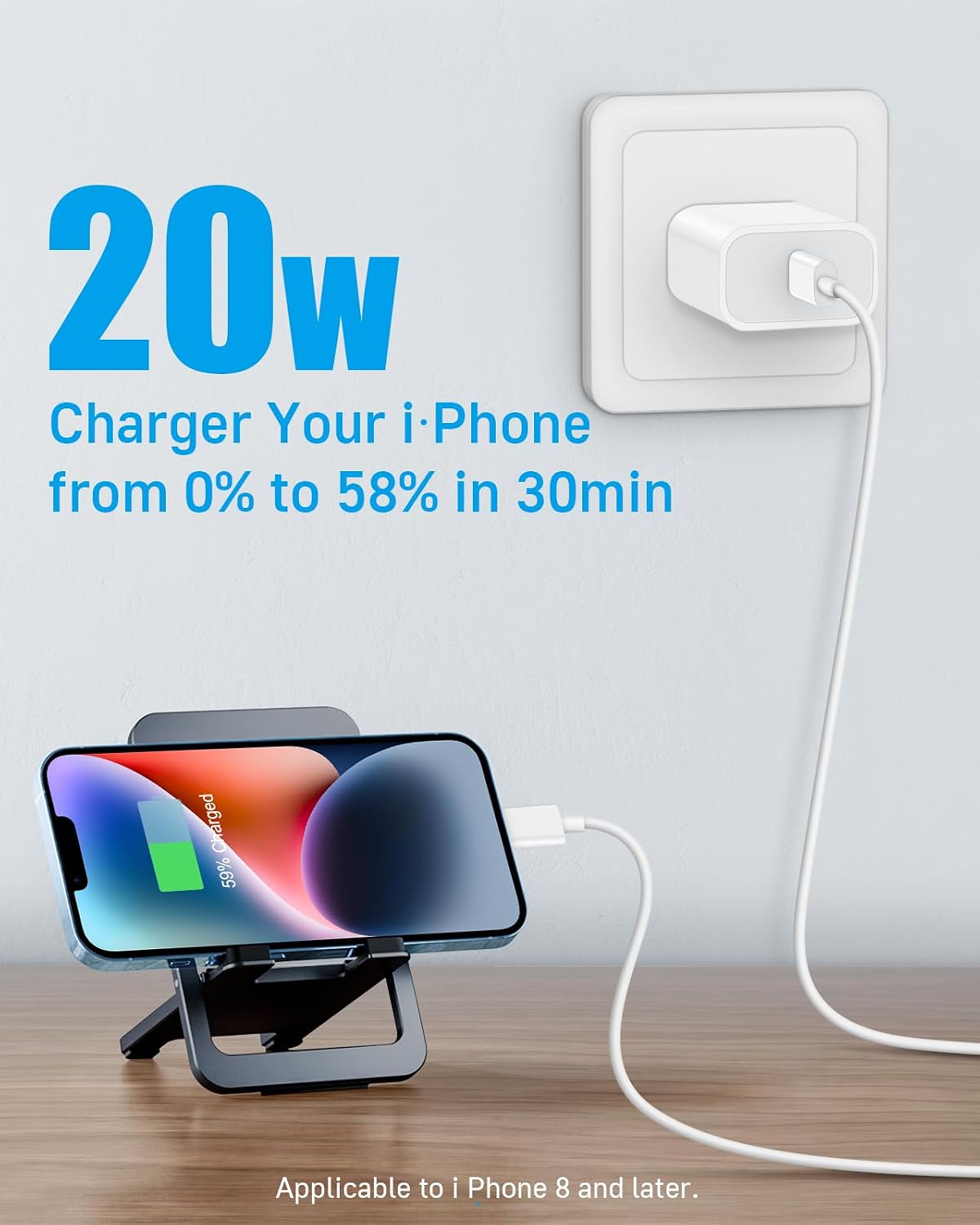CXX 10FT iPhone 14/13/12 Charger 20W Fast Charging [MFi Certified]
